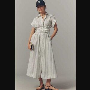 New L Exquise x Anthropologie The Tobie double-buckle shirt dress Jana dress